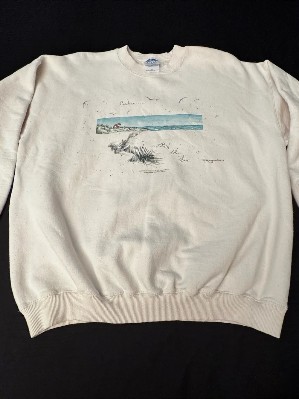 RaRE! D. Morgan Carolina …by the Sea Artist Sweatshirt Size XL 1993 Doris